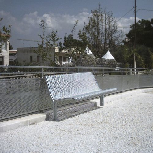 現代風公共ベンチ - 325E - Euroform K. Winkler GmbH - ステンレス製 / 背もたれ付き / 肘掛けなし