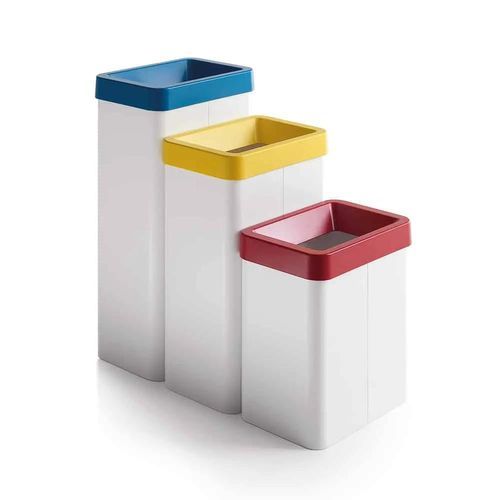 プラスチック製ゴミ箱 - MAXI - Caimi Brevetti SpA - 粉体塗装スチール製 / テクノポリマー製 / エポキシ樹脂系