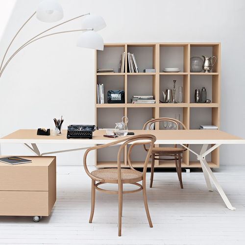 現代風ワークテーブル - REVO HOMEOFFICE - Manerba - 木製 / 長方形 / 業務用