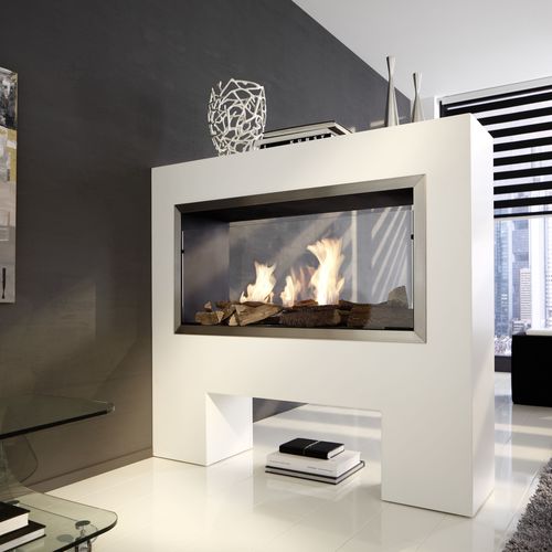 電気暖炉 - RAUMTEILER TKG-EL - Kamin-Design GmbH & Co KG Ingolstadt - 独立型 / 両面 / 開放