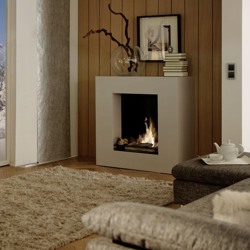 電気暖炉 - ALPHA-LINEA - CAS400 - Kamin-Design GmbH & Co KG Ingolstadt - 床置き / 単一面 / 開放