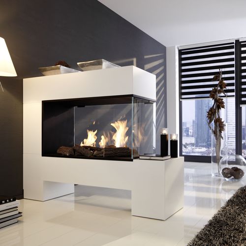 電気暖炉 - ASPECT SPLAN 21 - Kamin-Design GmbH & Co KG Ingolstadt - 床置き / 3面タイプ / 開放