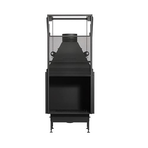 薪密閉式暖炉 - UNIVERSAL MF 740-75 W BBQ - Metalfire Architectural fireplaces - 1面タイプ / 金属製 / ガラス製