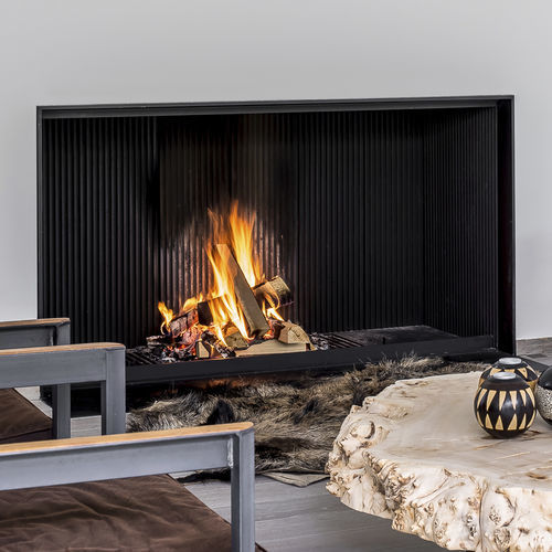 薪暖炉 - UNIVERSAL MF 1050-75 W 1S - Metalfire Architectural fireplaces - 一体型 / 床置き / 単一面