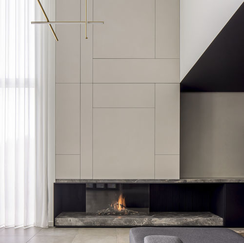 ガス暖炉 - AVENUE MF 1050-60 GHE 3S - Metalfire Architectural fireplaces - 組み込み式 / 3面タイプ / 密閉