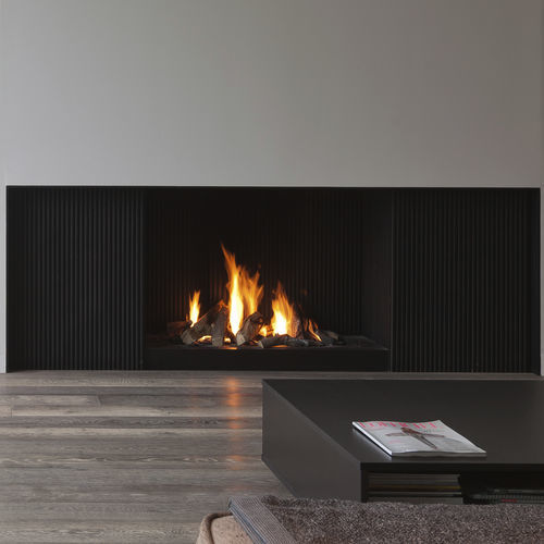 ガス暖炉 - URBAN - Metalfire Architectural fireplaces - 組み込み型 / 床置き / 単一面