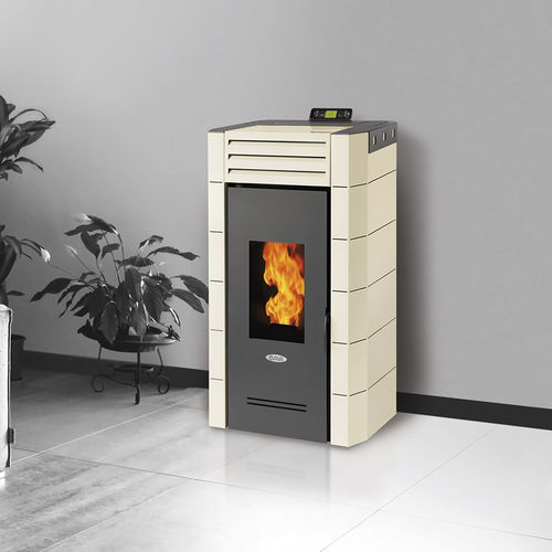 ぺレット給湯機能付きストーブ - H19A - FAIR srl - 10 kW...20 kW / 現代風 / スチール製