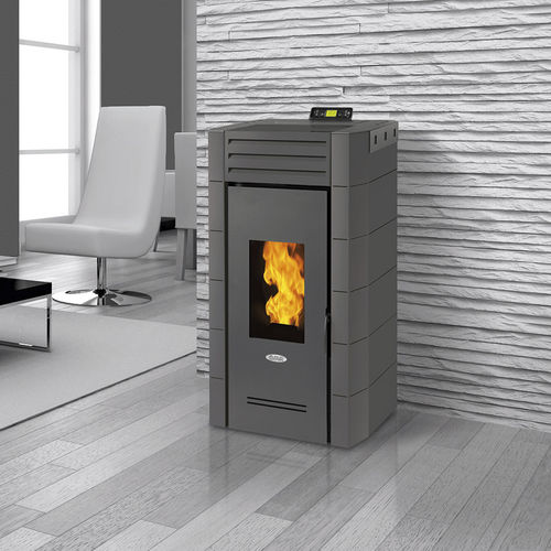 ぺレット給湯機能付きストーブ - H19 - FAIR srl - 10 kW...20 kW / 現代風 / スチール製