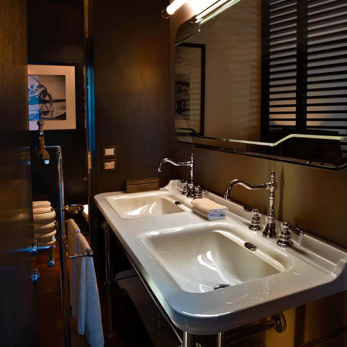 壁掛け式洗面器 - WALDORF 4143K1 - Ws Bath Collections - セラミック製 / シングルレバー混合栓付き / ダブル