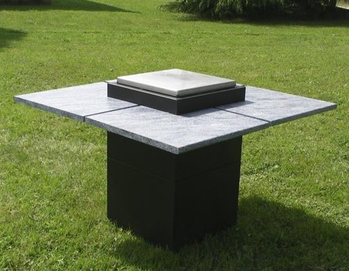 現代風テーブル - 510 - Vulcania - ステンレス製 / 正方形 / 加熱プレート付