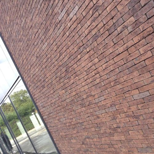 テラコッタレンガ壁装材 - MEDOC WS - Vandersanden Group - 外壁用 / エンボス加工 / 赤