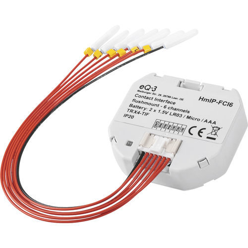 ホームオートメーションインターフェイス モジュール - HmIP-FCI6 - Homematic IP by eQ-3 - 押しボタン用 / 無線通信