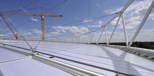 ケーブルとメンブレン張力構造 - STADIUM ROOFS - Max Bögl - 覆い用 / PVC製メンブレン / 競技場用