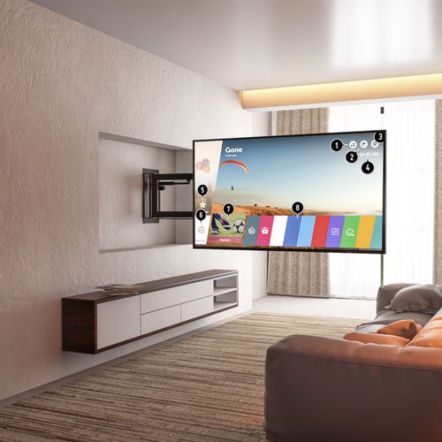 現代風壁掛けテレビホルダー - ULTIMATE 1000 - Digisonic Srl - 方向調整可能 / 電動式 / 金属製