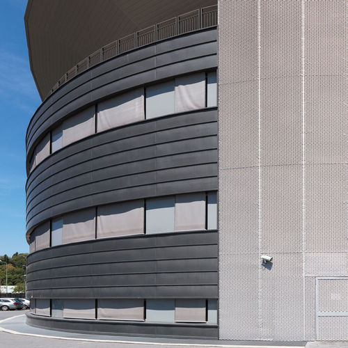 銅製ベンチレーテッドファサード - WJC WORLD JOIN CENTER, MILAN - ZINTEK - チタン亜鉛 / 板状 / 滑らかな仕上げ