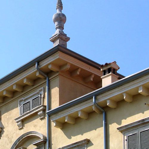 チタン亜鉛軒とい - VILLA SIGURTÀ, VALEGGIO SUL MINCIO - ZINTEK - 銅製 / 半円形