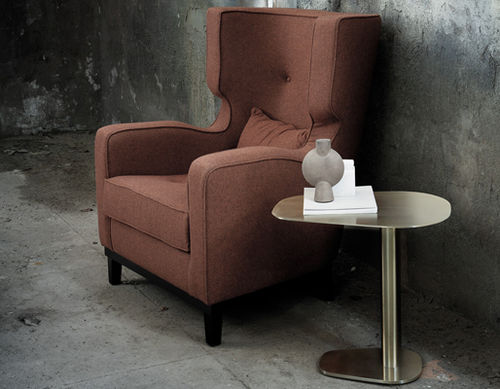 現代風アームチェア - DEMETRIO - HMD Furniture - 布製 / ウィング / 取り外しできるクッション付き