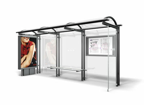 金属製バスシェルター - HELIOS - Wall AG - ガラス製