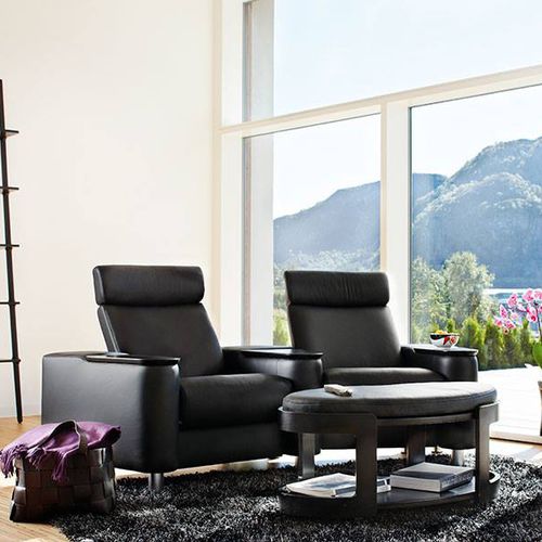 現代風アームチェア - ARION - Ekornes - 革製 / リクライニング式 / ヘッドレスト付き