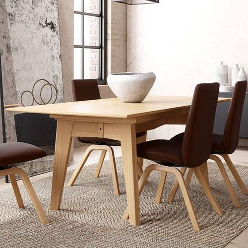 現代風ダイニングテーブル - TOSCANA W/SEPARATE LEAF T100 - Ekornes - 木製 / 長方形 / 伸縮