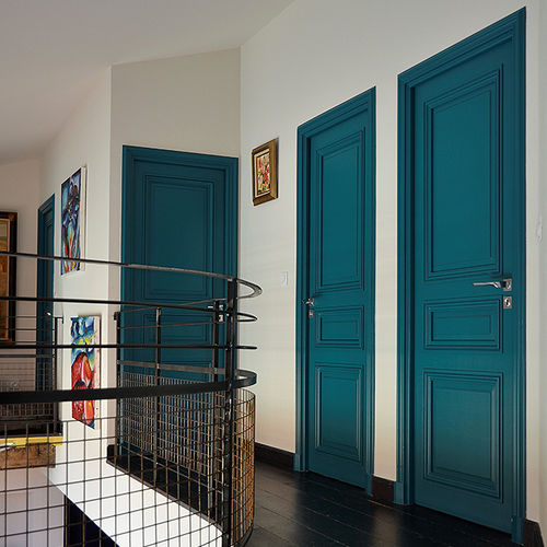 屋内用ドア - HAUSSMANNIEN 3 PANNEAUX - ATELIER BERTOLI  Design Production - オーク材 / 無垢材 / ウォールナット