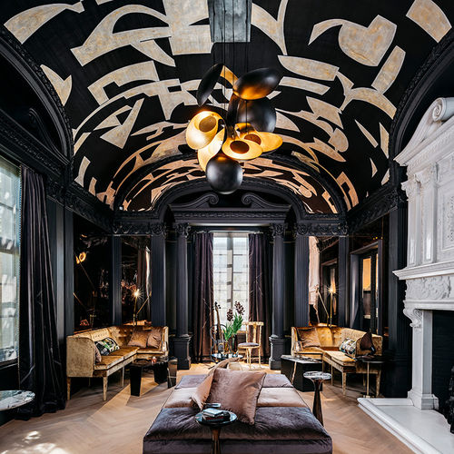 伝統的壁紙 - SYMPHONY - DE GOURNAY - 絹 / 金属製 / 柄付き