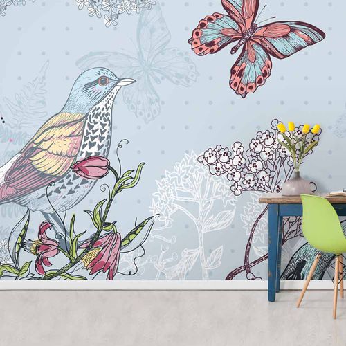 現代風壁紙 - FAUNE & FLORE FR3204 - LGD01 décor mural sur mesure - 自然模様 / 花柄 / パノラマ