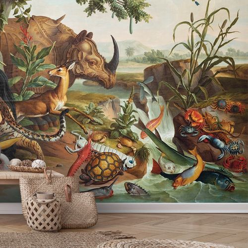 伝統的壁紙 - LE CHEVAL RAYE - LGD01 décor mural sur mesure - 自然模様 / 動物柄 / ファブリック調