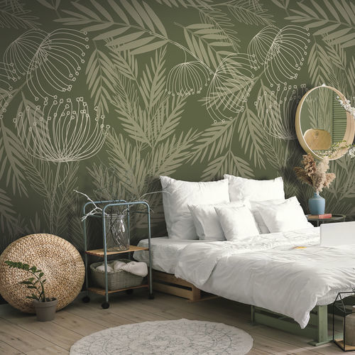 現代風壁紙 - JUBEA JB5237 - LGD01 décor mural sur mesure - 自然模様 / 花柄 / パノラマ
