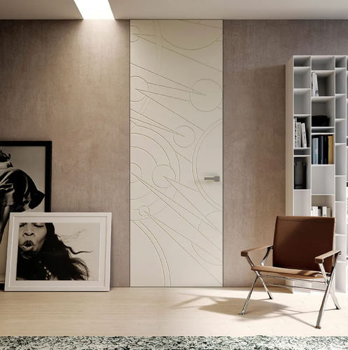屋内用ドア - Filomuro Minima Costellazioni  - Bertolotto Porte - MDF / ガラス製 / ヒンジ付き