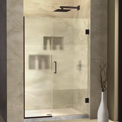 ヒンジ付きシャワースクリーン - UNIDOOR PLUS PRIVACY - DreamLine - 固定 / アルコ－ブ用 / 硬化ガラス製