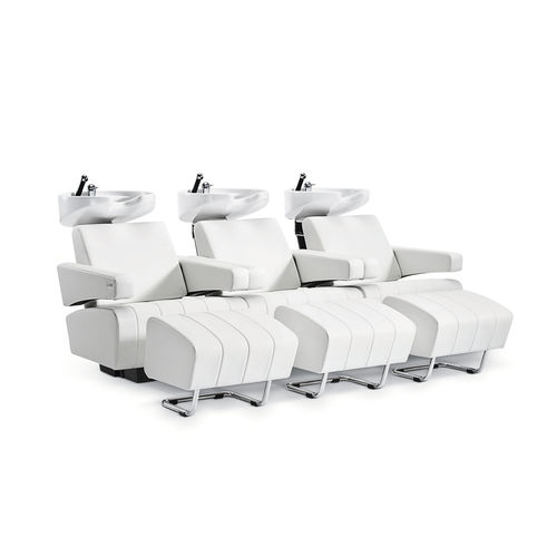 フットレスト付きシャンプーチェア - LAVASIT DINER / LAVASIT DINER SHIATSU - OLYMP - 革製 / 2人用 / 3人用