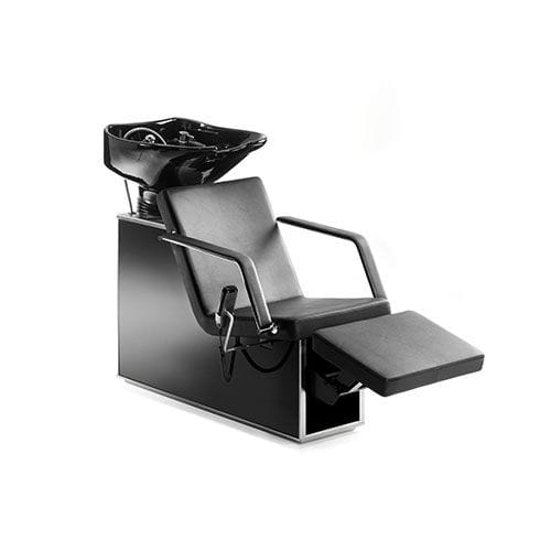 フットレスト付きシャンプーチェア - WELLNESS SISTER DELUXE WITH ELECTRICALLY ADJUSTABLE LEG  - Kiela Metaalwarenfabriek B.V. - セラミック製 / 1人用