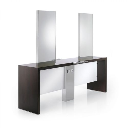 現代風化粧台 - KRYSTAL CENTRALE 4P - Nelson Mobilier - ラミネート / 美容院 / 4人用