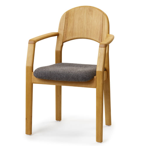 北欧デザインダイニングルーム用チェア - 1598A - dyrlund - 屋内用 / 革製 / 木製脚