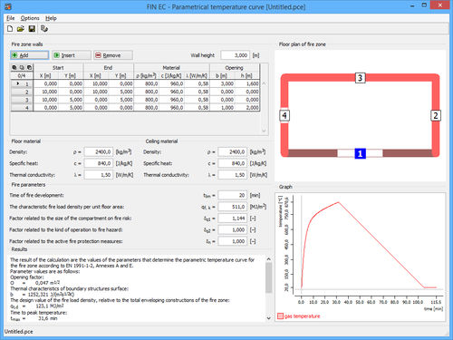 計算ソフトウェア - PARAMETRIC TEMPERATURE CURVE - FINE - 消火設計用