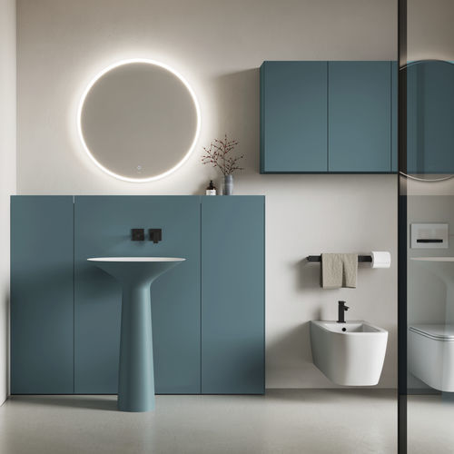 現代風バスルームキャビネット - Home 1 | B1 - IDEAGROUP - 家庭用 / マットなラッカー塗装木材 / 壁取り付け式