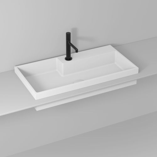 組み込み型洗面器 - CUBIK - IDEAGROUP - 複合材 / マット仕上げ / 長方形