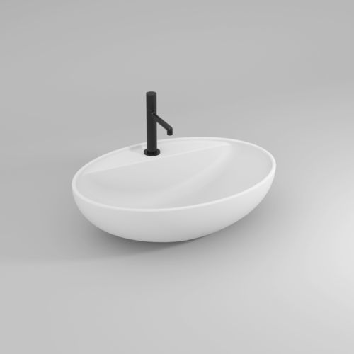 カウンタートップ型洗面器 - SOFTLY-F - IDEAGROUP - セラミック製 / マット仕上げ / 高光沢