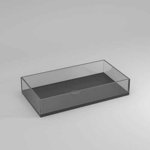 カウンタートップ型洗面器 - LIGHT - IDEAGROUP - スモークガラス製 / マット仕上げ / 長方形