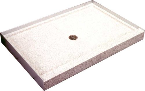 長方形シャワルームの床パネル - TERRAZZO-WARE® : SBR-4832-3F - Acorn - 高さがある / 天然石