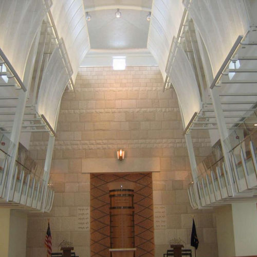 ステンレススチール製ワイヤーメッシュ - JEWISH CHAPEL - Cambridge Architectural Mesh - 屋内用 / 建築用 / 天井用