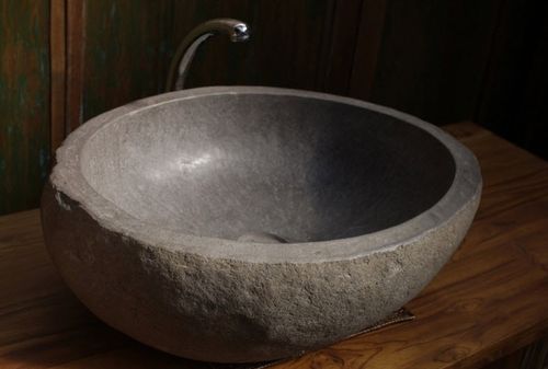 カウンタートップ型洗面器 - SNK / CON / STONE  - MATAHATI - 天然石 / 円形 / 現代風