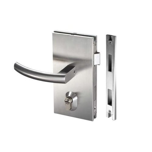 ガラス製ドア用取手 - OSSPL-ML-111 - OZONE OVERSEAS LTD. - ステンレススチール製 / 現代風 / 内蔵型ロック付