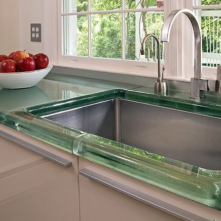 ガラス製カウンタ－トップ - THICKGLASS™  - Aag-glass - キッチン用 / 丸い縁