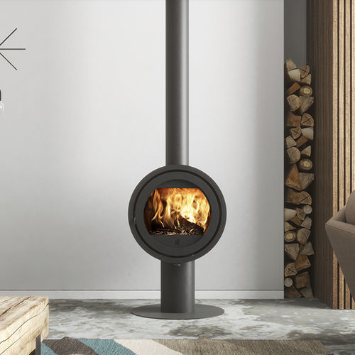 薪ストーブ - Dik Geurts - Odin Tunnel, Base - DRU - 5 kW...10 kW / 床置き / 2面タイプ