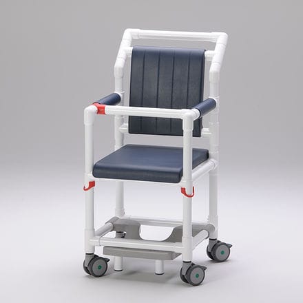 プラスチック製医療用アームチェア - TC 450 MRT - RCN Medizin- und Rehatechnik - キャスター付き / 手動式 / 青色