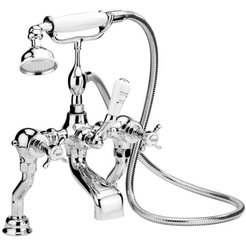 バスタブ用ダブルハンドル混合水栓 - VAC36-D-CP - Samuel Heath & Sons - カウンタートップ / クロムメッキ金属 / ニッケル製