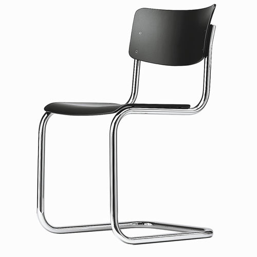 伝統的チェア - S 43 - THONET - 屋内用 / 布製 / 革製