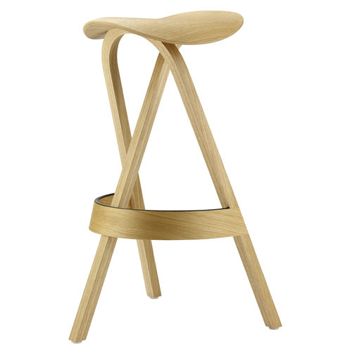 現代風バー用腰掛け - 404 H - THONET/トーネット - 木製 / フットレスト付き / 業務用